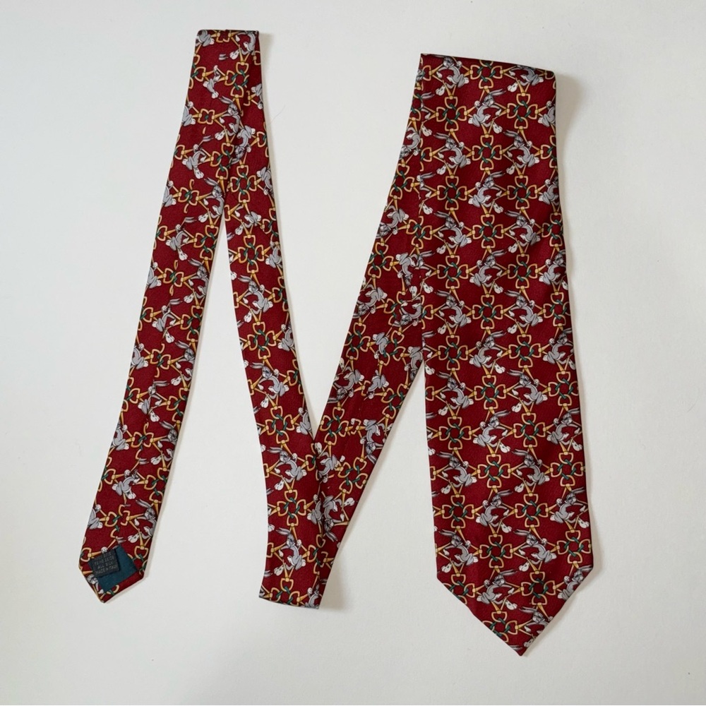 Vintage 1996 Warner Bros Bugs Bunny Silk Tie